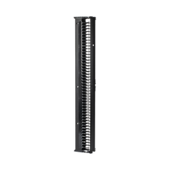 Organizador Vertical CableTek, Doble (Frontal y Posterior), Para Rack Abierto de 45 Unidades, 6 in de Ancho, Color Negro