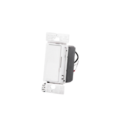 Atenuador de pared inteligente Diva con control deslizante, 120 V sin cable neutro, 150 W LED y CFL o 600 W incandescente y halógeno, sistema Caseta Wireless, color blanco