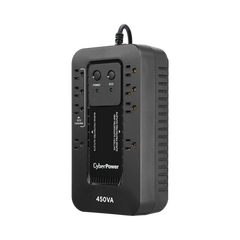 UPS de 450 VA/260 W, Topología Standby con Modo Ahorrador ECO, Entrada 120 Vca NEMA 5-15P, Con 8 Tomas NEMA 5-15R
