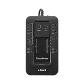 UPS de 450 VA/260 W, Topología Standby con Modo Ahorrador ECO, Entrada 120 Vca NEMA 5-15P, Con 8 Tomas NEMA 5-15R