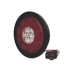 Plafón Circular de 5.4" Para Camiones de Transporte, 16 LED Ultra Brillantes, Color Rojo/Claro/Ambar