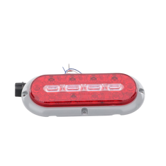 Plafón Ovalado de 7.5" Para Camiones de Transporte, 18 LED Ultra Brillantes, Color Rojo/Claro/Ambar