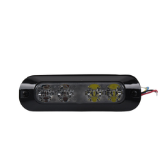 Luz perimetral, 4 LEDs Ultra Brillantes, color Rojo / Claro
