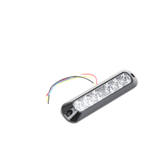 Luz Auxiliar de 6 LED, Rojo/Azul, Lente Transparente