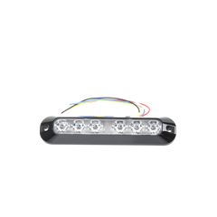 Luz Auxiliar de 6 LED, Rojo/Azul, Lente Transparente