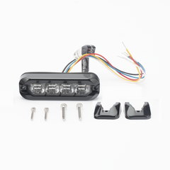 Luz Auxiliar Flexible de 8 LED, Ambar/Blanco, Lente Transparente