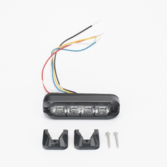 Luz Auxiliar Flexible de 8 LED, Rojo/Azul, Lente Transparente
