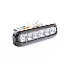 Luz Auxiliar Flexible de 12 LED, Ambar/Blanco, Lente Transparente