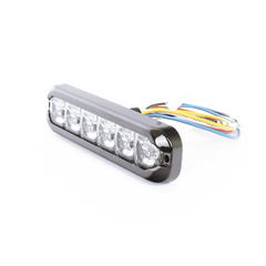 Luz Auxiliar Flexible de 12 LED, Ambar/Blanco, Lente Transparente