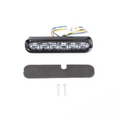 Luz Auxiliar Flexible de 12 LED, Ambar/Blanco, Lente Transparente