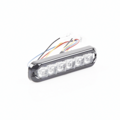 Luz Auxiliar Flexible de 12 LED, Rojo/Blanco, Lente Transparente