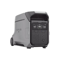 Estación de Energía Portátil DELTA PRO3 / 4096Wh Litio LFP / 5 AC 4000W (8000W Pico) / 2 USB-C 100W / Capacidad para Aumentar Respaldo / Cargador de Coche 10A a 12.6V / Conectividad WiFi y Bluetooth (App) / Carga Solar 2600W Max. (2 P