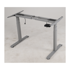 Base de Escritorio Motorizado Profesional / Altura Ajustable 60-125cm / Estructura Estable / Funcionamiento Suave / 3 Preset de Posiciones / Color Gris / Soporta hasta 100Kg de carga