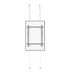 Montaje Cableado de Acero| Suelo a Techo| Capacidad Máx. de Carga 30kg| Para Pantallas de 32" ~ 75"| VESA 400 x 600