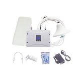 Kit Amplificador de Señal Celular 4G LTE, 3G y Voz. Funciona con Todos los Operadores. Soporta Múltiples Dispositivos y Tecnologías. Hasta 900 m² de Cobertura