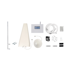 Kit Amplificador de Señal Celular TRIPLE banda de frecuencia. Incluye Mástil. Mejora las llamadas convencionales y VoLTE / Soporta los datos de las tecnologías 2G, 3G y 4G de TELCEL, AT&T y MOVISTAR / Cubre hasta 2 espacios...