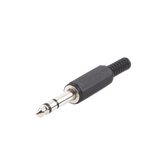 Conector macho de 6,3 mm con funda de plastico (estereo)