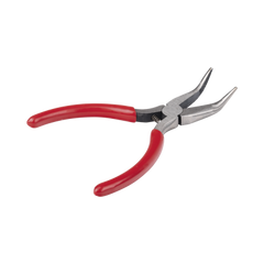 Pinza punta Curveada de 5” con Mango Forrado Plástico.