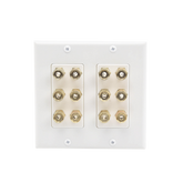Placa de Pared | Postes de Unión Tipo Banana | Conexión para 6 Altavoces | Fácil Instalación | Conectores Chapados en Oro