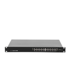Switch EdgeMAX administrable de 24 puertos Gigabit con PoE+/PoE Pasivo 24V + 2 Puertos SFP, 250 W
