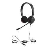 Jabra Evolve 20 DUO con conexión USB, micrófono con cancelación de ruido de ultima generación, configuración Plug and Play (4999-829-209)