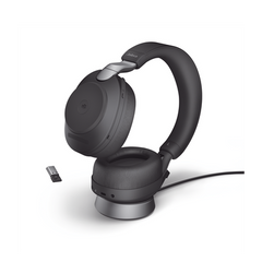 Jabra Evolve2 85, Auricular stereo versión MS con cancelación de ruido activa, dongle USB-A indicador de ocupado (Busylight)(28599-999-999)