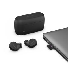 Jabra Evolve2 Buds, Auriculares versión MS con cancelación de ruido activa, Bluetooth conexion hasta 2 dispositivos (20797-999-999)
