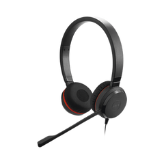 Jabra Evolve 30 Duo con conexión USB / 3.5mm, micrófono con cancelación de ruido y controlador en el cable con botones e indicadores LED (5399-829-309)