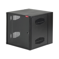 Gabinete AccessPlus 26 UR de Montaje en Pared de 19in, Rieles Numerados y Roscados #10-32, Puerta con Ventana de Seguridad, 600 mm de Ancho, 637 mm de Profundidad, Color Negro