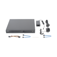 DVR 32 Canales TurboHD + 8 Canales IP / 5 Megapixel Lite - 3K Lite / Acusense (Evita Falsas Alarmas) / Audio Bidireccional / 2 Bahías de Disco Duro / H.265+ / Salida de Video en Full HD