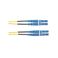 Jumper de Fibra Optica Monomodo 9/125 OS2, LC-LC Duplex, LSZH, Color Amarillo, 10 Metros (32.81 Pies)