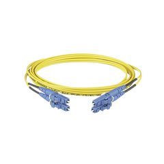 Jumper de Fibra Optica Monomodo 9/125 OS2, LC-LC Duplex, OFNR (Riser), Color Amarillo, 4 Metros (13.12 Pies)