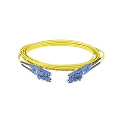 Jumper de Fibra Optica Monomodo 9/125 OS2, LC-LC Duplex, OFNR (Riser), Color Amarillo, 4 Metros