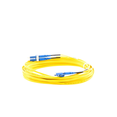 Jumper de Fibra Optica Monomodo 9/125 OS2, LC-LC Duplex, OFNR (Riser), Color Amarillo, 10 Metros (32.81 Pies)