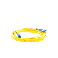 Jumper de Fibra Optica Monomodo 9/125 OS2, LC-LC Duplex, OFNR (Riser), Color Amarillo, 10 Metros (32.81 Pies)