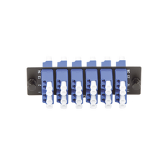 Placa Acopladora de Fibra Optica FAP, Con 12 Conectores LC Duplex (24 Fibras), Para Fibra Monomodo OS1/OS2, Color Azul