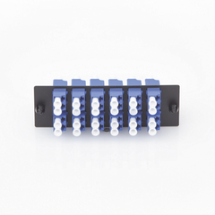 Placa Acopladora de Fibra Optica FAP, Con 12 Conectores LC Duplex (24 Fibras), Para Fibra Monomodo OS1/OS2, Color Azul