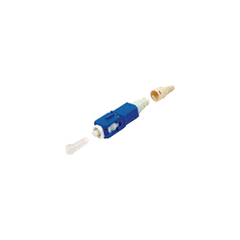 Conector de Fibra Óptica pre-pulido LightBow SC/UPC Simplex, Monomodo OS1/OS2, re-terminable, Color Azul