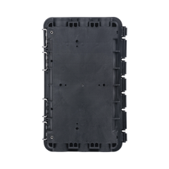 Caja de Distribución de Fibra Óptica, Hasta 96 Empalmes, Exterior IP65, Color Negro