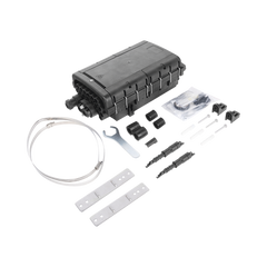 Caja de Distribución de Fibra Óptica para 48 empalmes con 16 acopladores SC/APC, enterrado directo, IP68