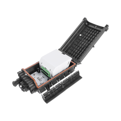 Caja de Distribución de Fibra Óptica para 48 Empalmes con 16 Acopladores SC/APC, Enterrado Directo, IP68