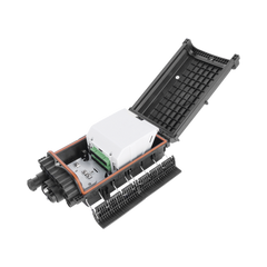 Caja de Distribución de Fibra Óptica para 48 empalmes con 16 acopladores SC/APC, enterrado directo, IP68