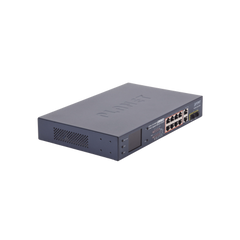 Switch PoE+ / Distancia 250 Metros / 8 Puertos + 2 Combo TP/SFP Gigabit y Pantalla LCD Para Monitoreo