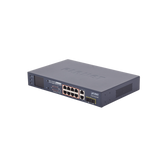Switch PoE+ / Distancia 250 Metros / 8 Puertos + 2 Combo TP/SFP Gigabit y Pantalla LCD Para Monitoreo