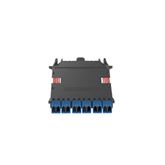 Cassette HD Flex Para 12 Fibras Monomodo OS2, de MPO a 6 Conectores LC Duplex, Color Azul