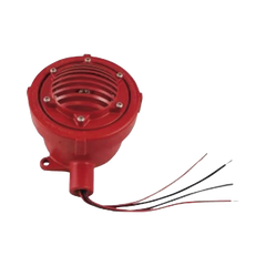 Bocina Vibratone a prueba de explosiones para exterior y ubicaciones peligrosas, 24 Vcd, roja