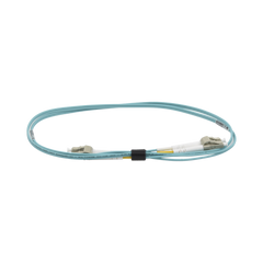 Jumper de Fibra Óptica Multimodo 50/125 OM3 XGLO, LC-LC Duplex, OFNR, Color Aqua, 1 Metro (3.28 Pies)
