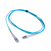 Jumper de Fibra Óptica Multimodo 50/125 OM3 XGLO, LC-LC Duplex, OFNR, Color Aqua, 1 Metro (3.28 Pies)