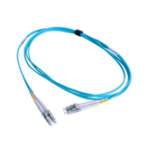 Jumper de Fibra Óptica Multimodo 50/125 OM3 XGLO, LC-LC Duplex, OFNR, Color Aqua, 1 Metro