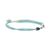 Jumper de Fibra Óptica Multimodo 50/125 XGLO OM3, LC-LC Duplex, OFNR, Color Aqua, 2 Metros (6.56 Pies)